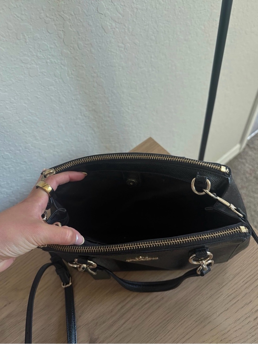 Coach Black Leather Carryall - Picture 5 of 7